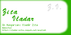 zita vladar business card