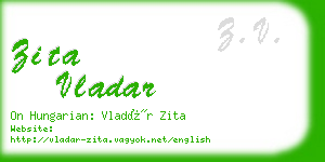zita vladar business card